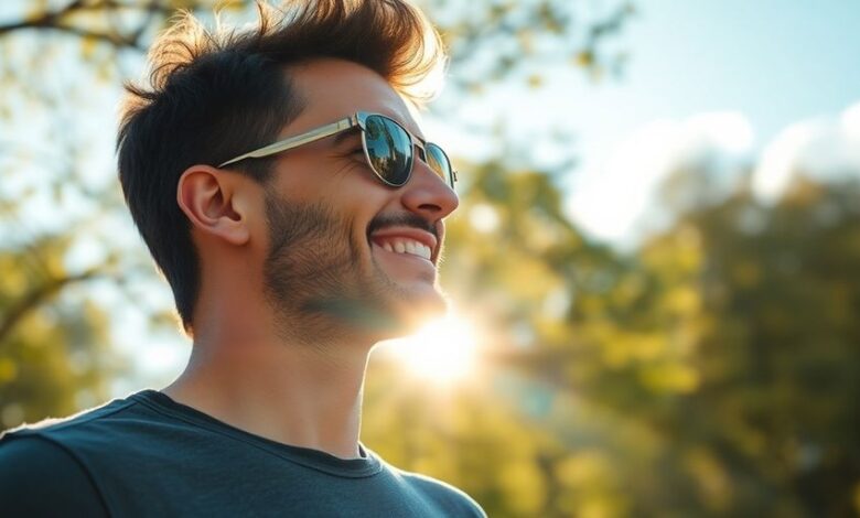 فوائد فيتامين د للرجال 1 رجل يستمتع بالشمس لتعزيز فوائد فيتامين د